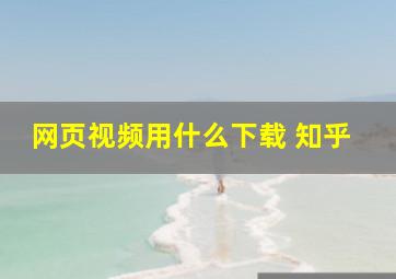 网页视频用什么下载 知乎